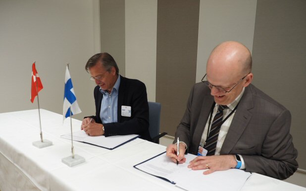 Adm. direktr Sren Stjernqvist og CEO Antti Vasara