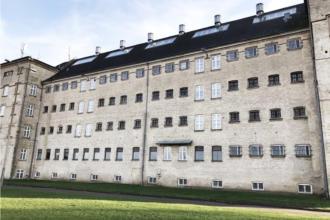 Billedet viser fngslet i Horsens udefra