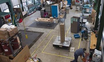 Testhal for transportsimulering efter internationale standarder