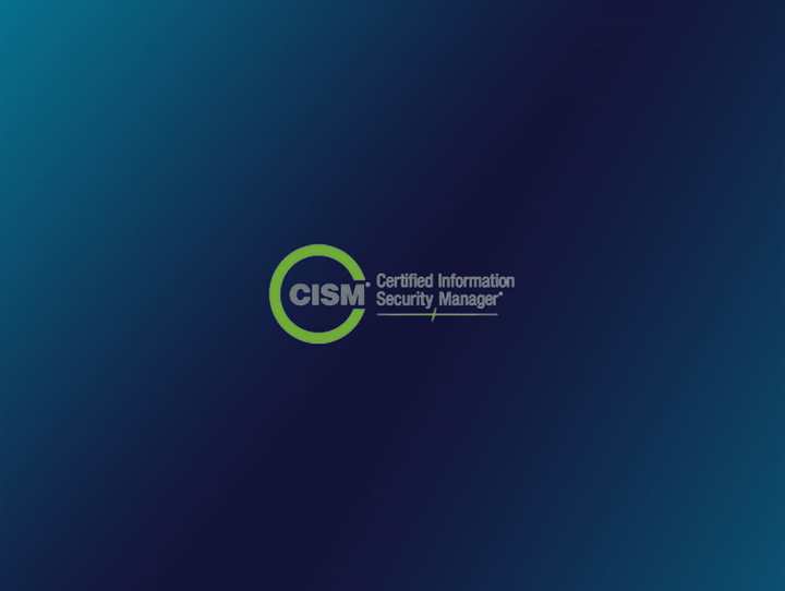 72845 - Online kursus: Certified Information Security Manager (CISM)