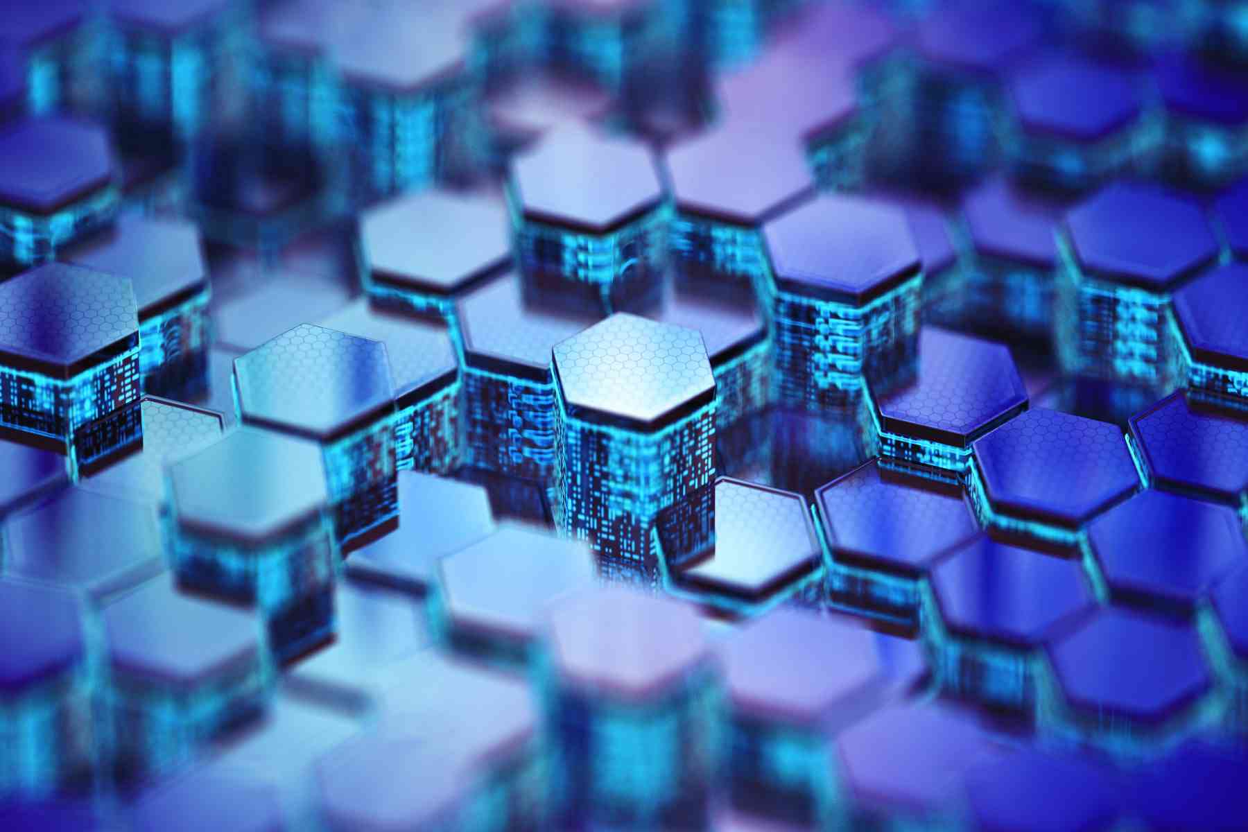 Illustration med 3D geometriske former