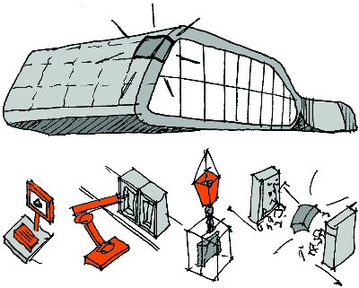 Der skal udvikles en teknologi, som kan industrialisere processerne ved fremstilling af individuelle betonkonstruktioner.