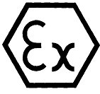 Symbol for Ex-standarderne - en sekskant med bogstaverne Ex