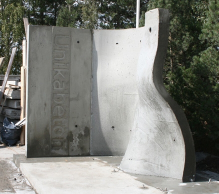 Billede af en betonkonstruktion, som er digitalt fremstillet. Fra projektet Unikabeton.