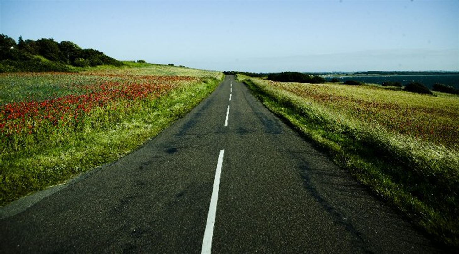 En typisk dansk landevej
