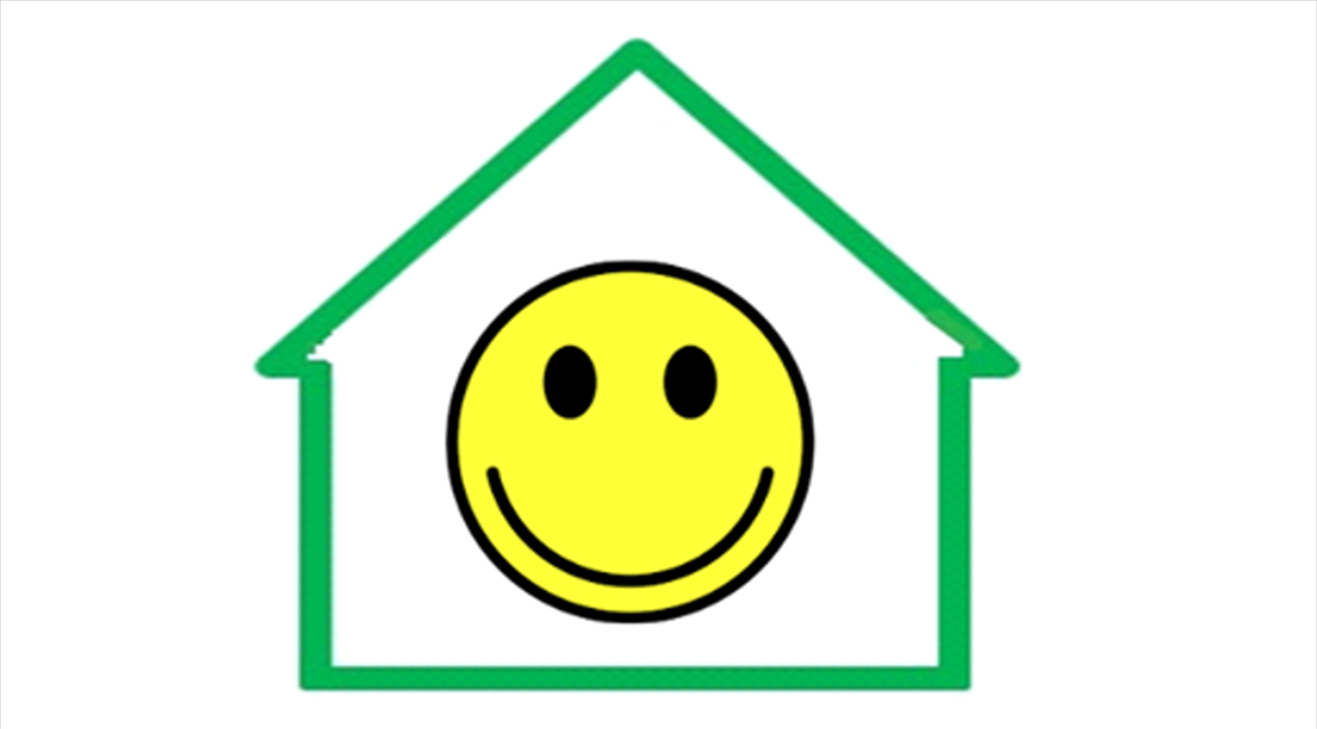 Grafik: Hus indeholdende en smiley
