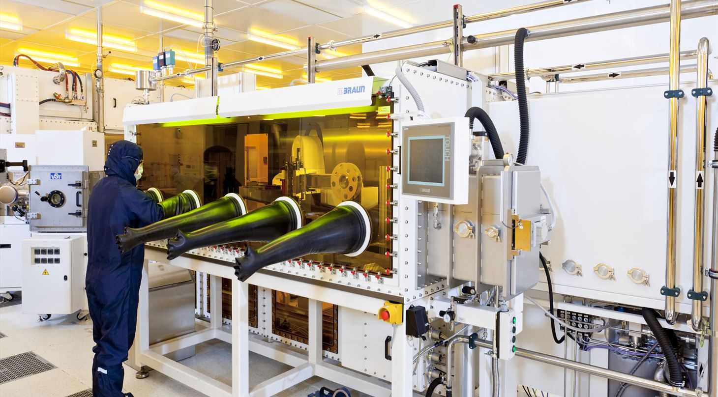 Glove box in laboratory