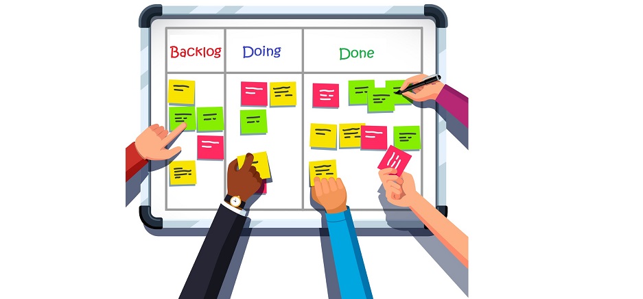 Eksempel p scrum board