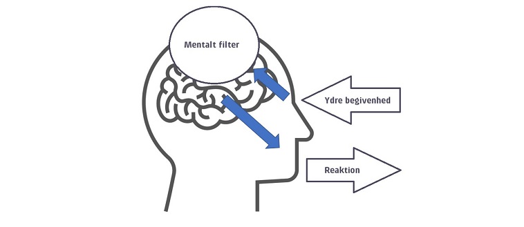 Mentale filtre er det vi sorterer og indretter vores opfattelser af verden igennem. Vi har alle et indre billede af verden, som er bygget op af vores udveksling med omverden gennem livet, dvs. vores erfaringer, opdragelse, vrdier og holdninger, samfund m