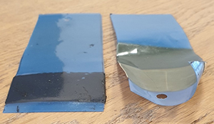 Billedet viser to forskellige polyethylen-membraner