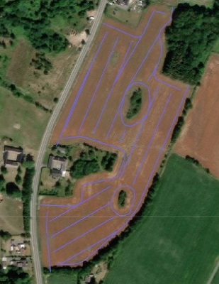 Overlap med RTK-GPS og sektionskontrol, hjde 400 pixels