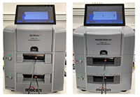 Billedet viser udstyr til måling af OTR og WVTR_Mocon udstyr