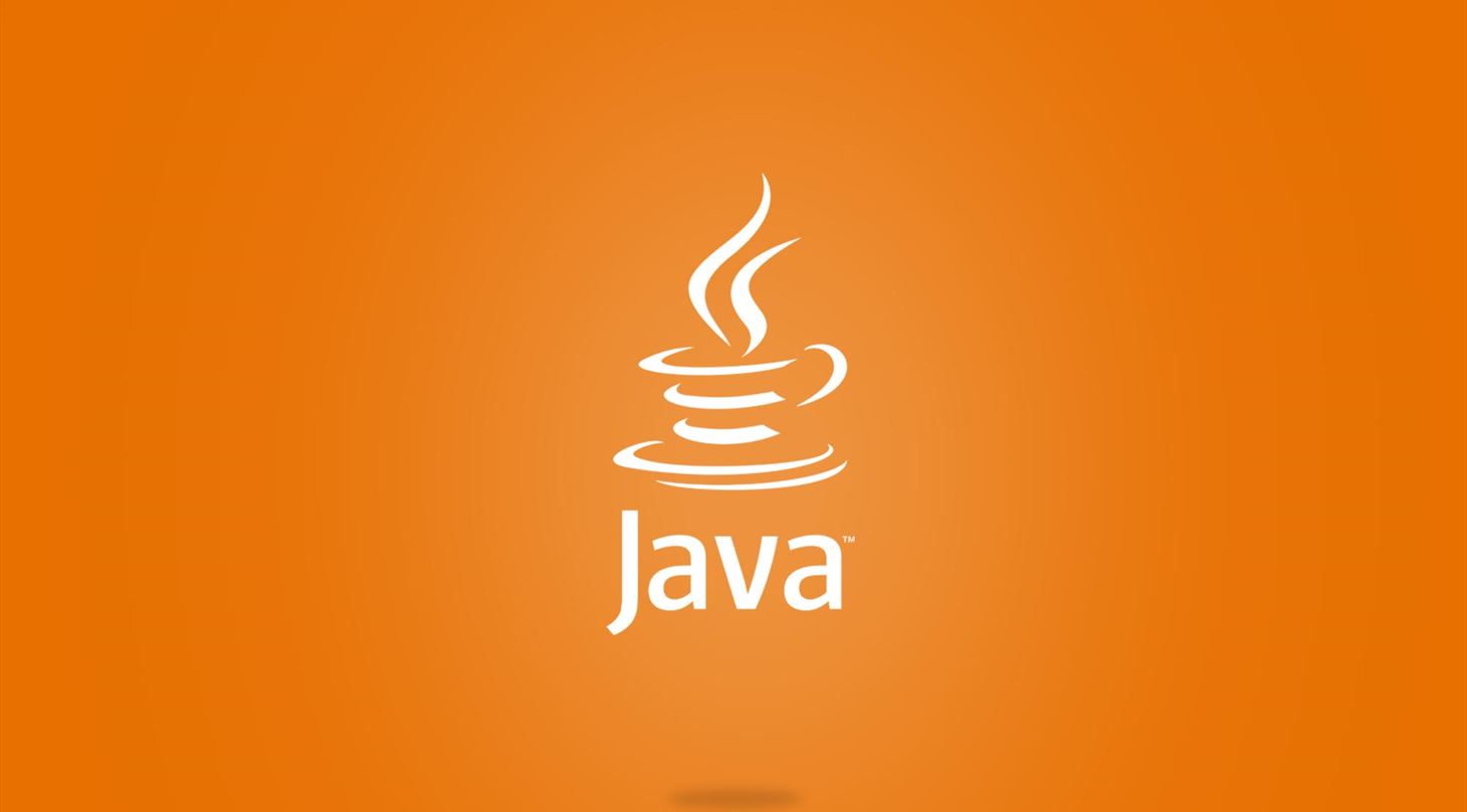 Billede af Java logoet og en orange baggrund