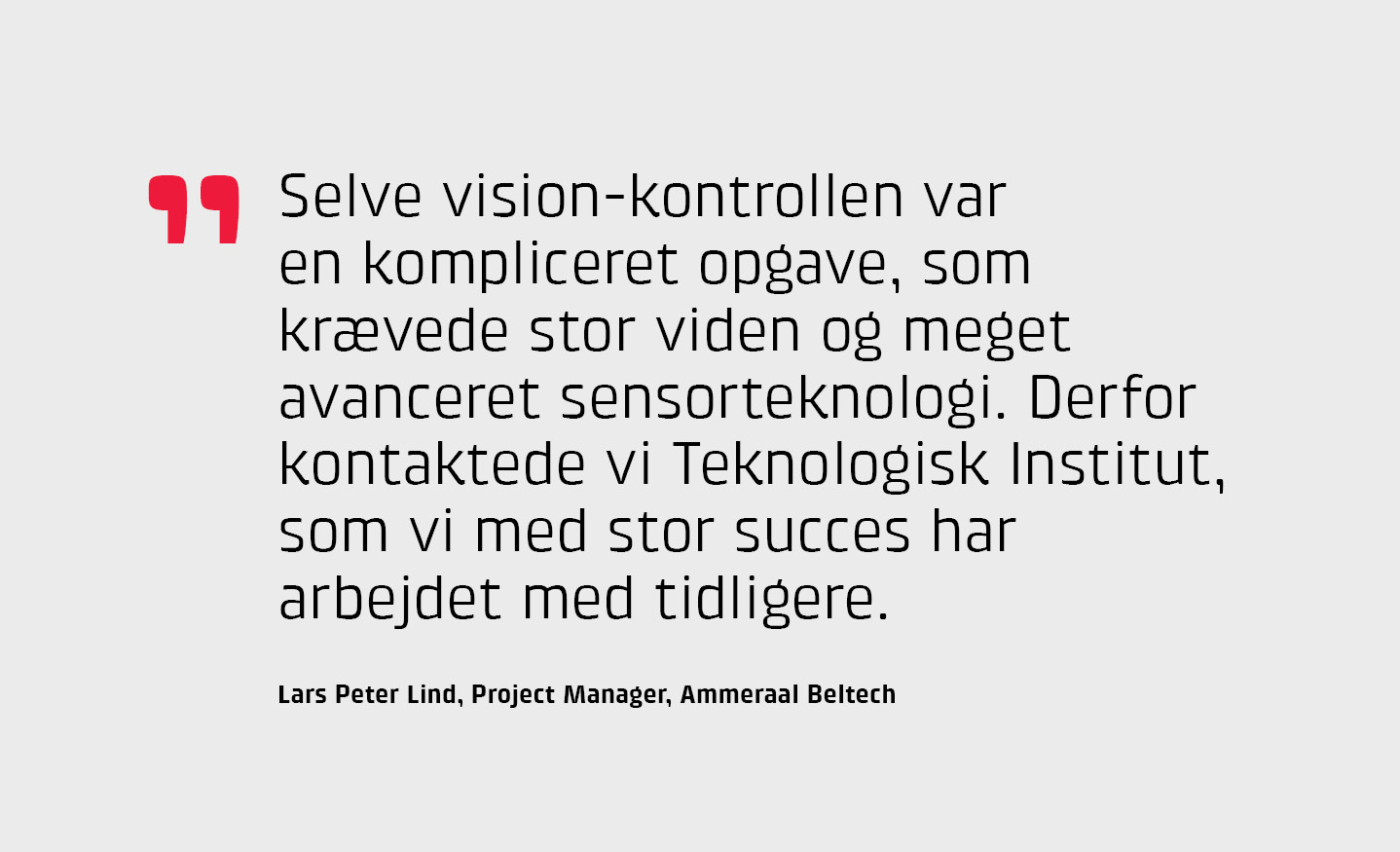 Kvalitetskontrol med vision-teknologi - Teknologisk Institut