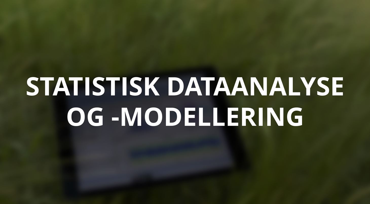 tekst: statistisk dataanalyse og modellering. baggrund: tablet med grafer p grs.