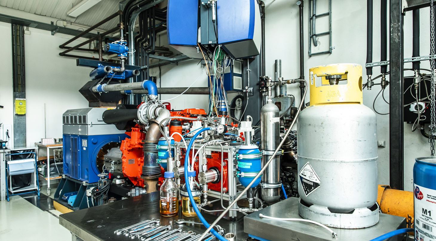 Billede fra motor lab