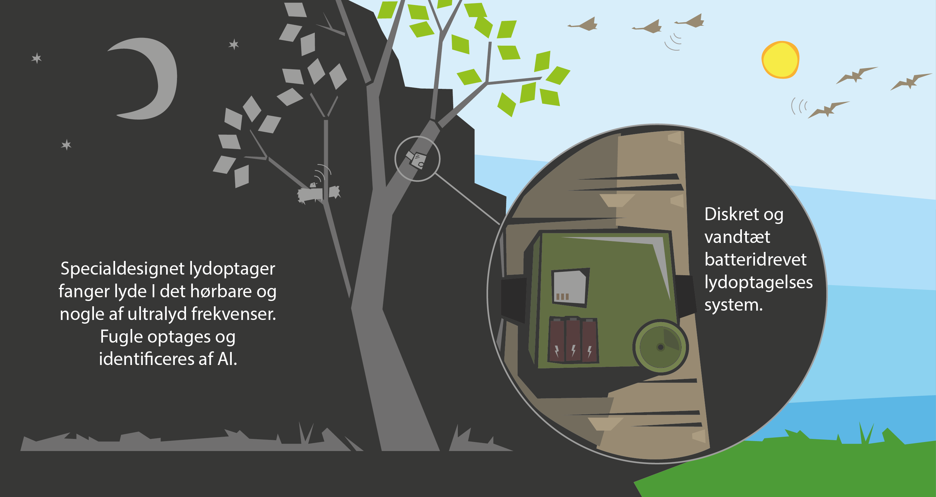 Illustration af lydoptager til brug i projektet VIBES