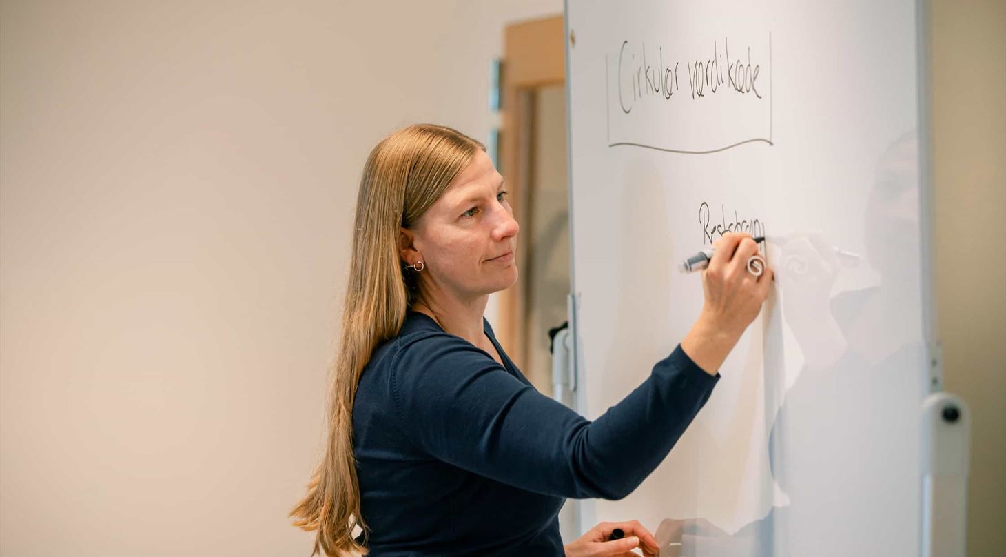 Iben tegner p� tavlen