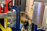 Samples mounted at the instrument at EnginX, ISIS facility