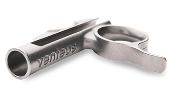 Cannula holder in titanium